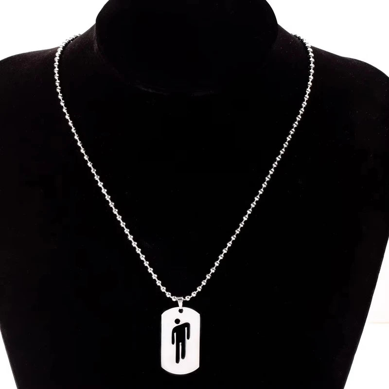 Unisex Stainless Steel Pendant Necklaces - Hip Hop Style Jewelry for Men Women - Multiple Colors