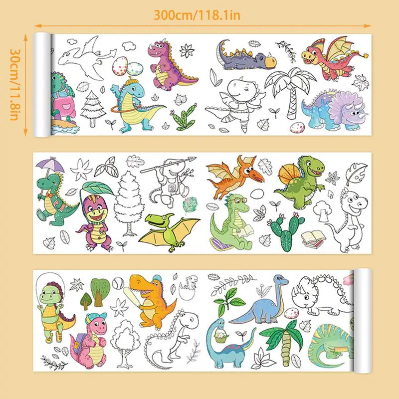 Children's Drawing Roll Colorful Art & Craft Paper for Kids DIY Painting