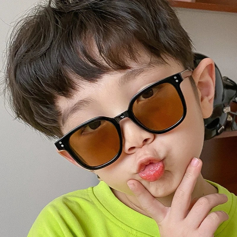Children's UV400 Square Sunglasses - Fashion Kids Outdoor Sun Protection