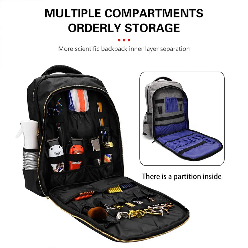 Multifunctional Barber Backpack for Hairdressing Tools Large Capacity Storage Bag