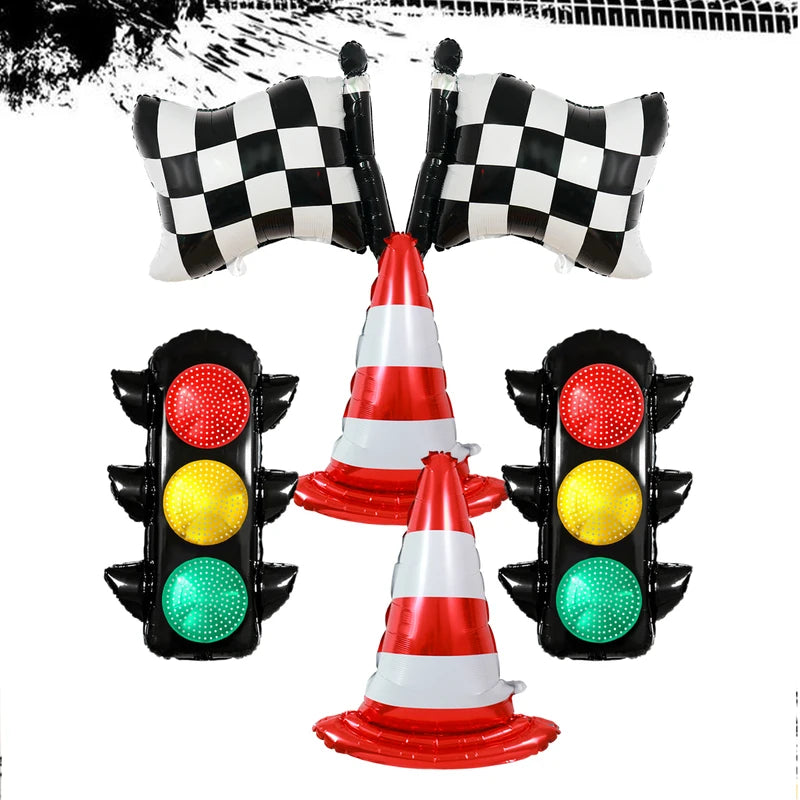 Racing Theme Balloon Set for Birthday Party Decorations - 2 or 6 Pieces