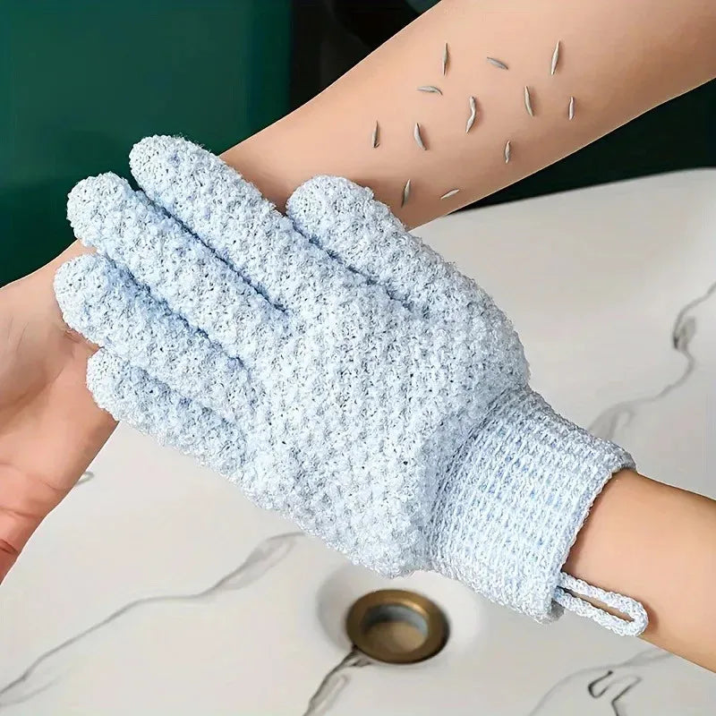 Exfoliating Shower Gloves Bath Sponge for Daily Use - Pink & Blue
