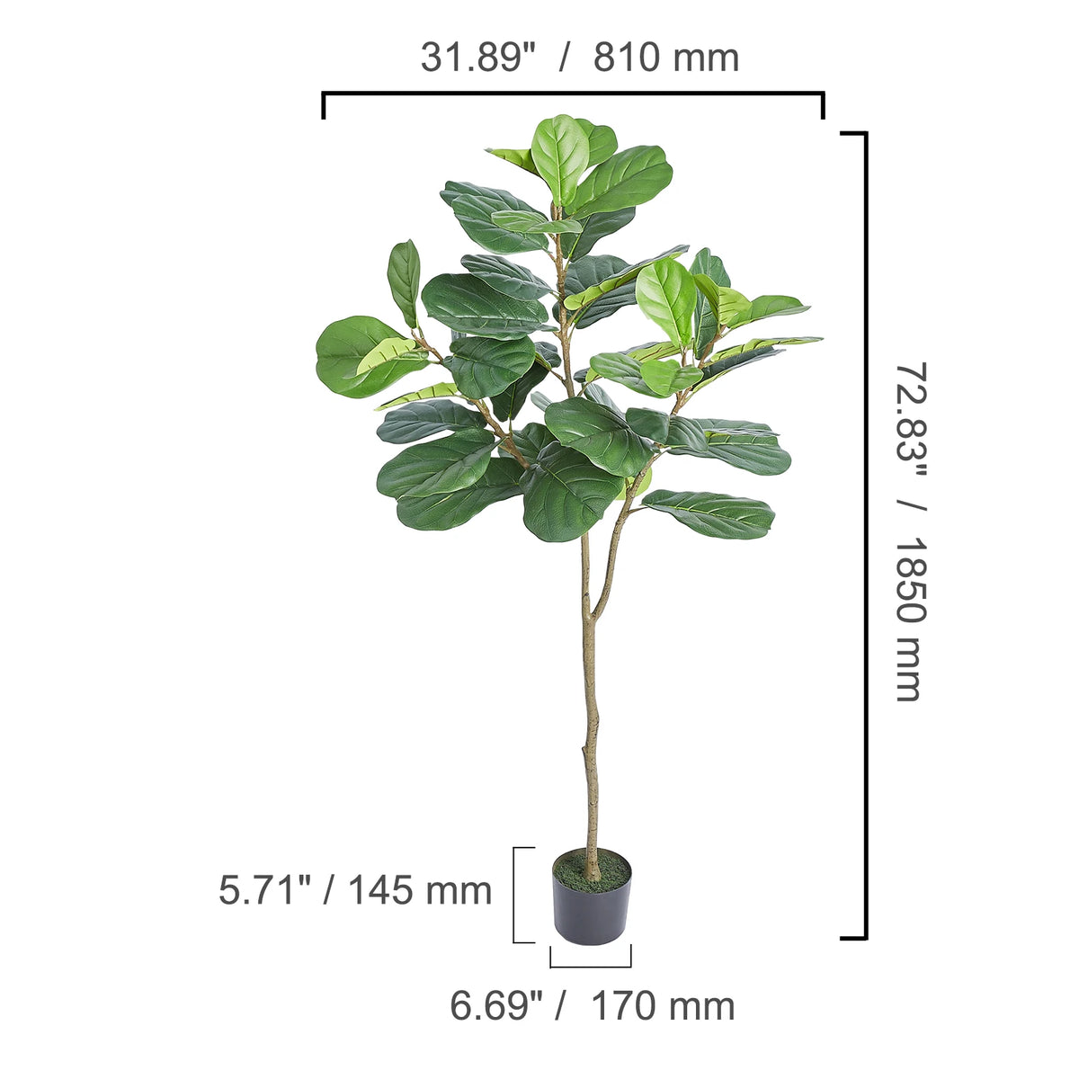 Artificial Olive Tree 4-6FT Tall Faux Plant with Anti-Tip Design for Home & Garden