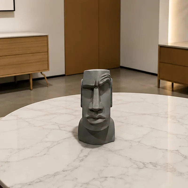 Eyebrow Raising Moai Statue - Easter Island Avatar Desktop Decor Ornament