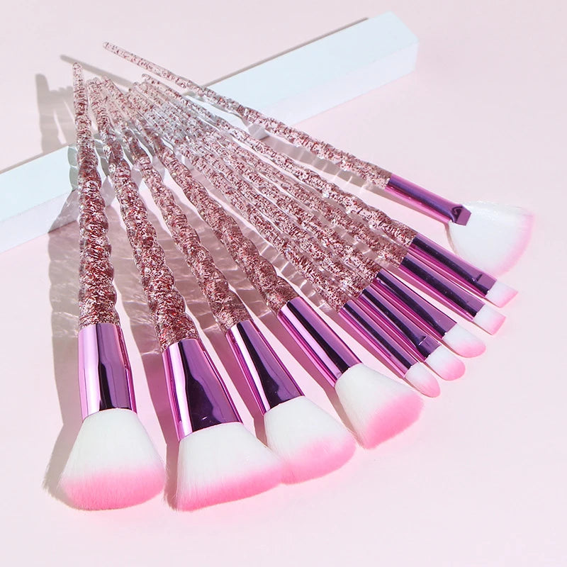 10-Piece Makeup Brush Set for Face & Eye Cosmetics - Durable & Versatile