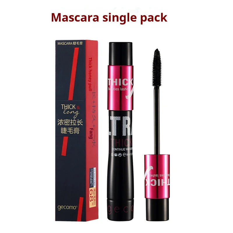 Waterproof Long-Lasting Curling Mascara Set with Fiber Infusion - Non-Smudge, Double Tube Design