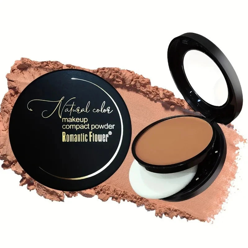Matte Face Powder with Full Coverage Oil Control Waterproof Foundation