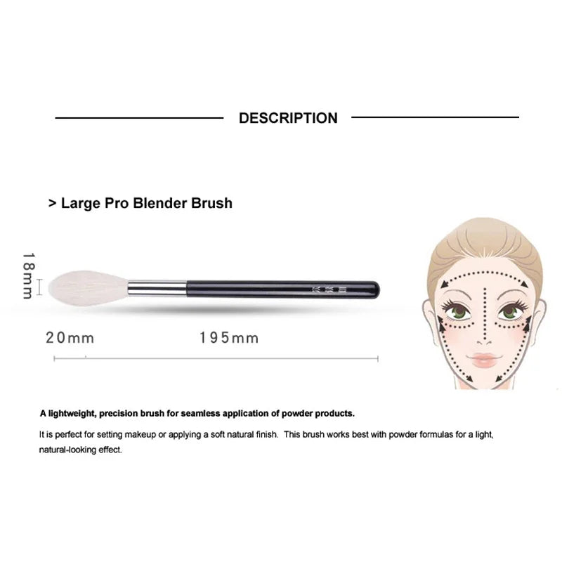 Large Pro Blending Makeup Brush for Powder Application - Soft Bristles