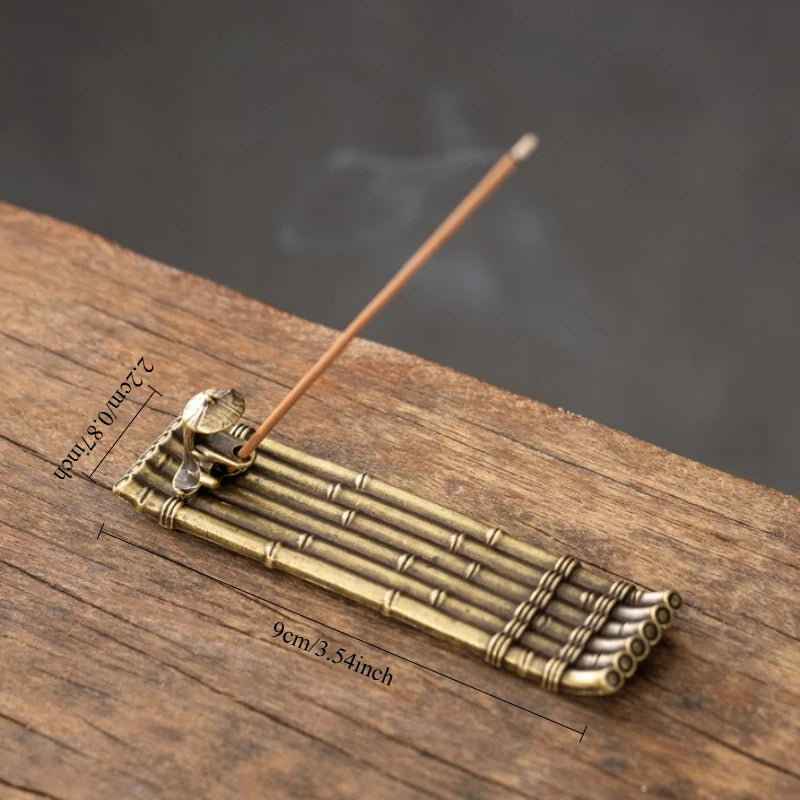Japanese Style Incense Holder Boat with Men Fishing - Aromatherapy Home Decor