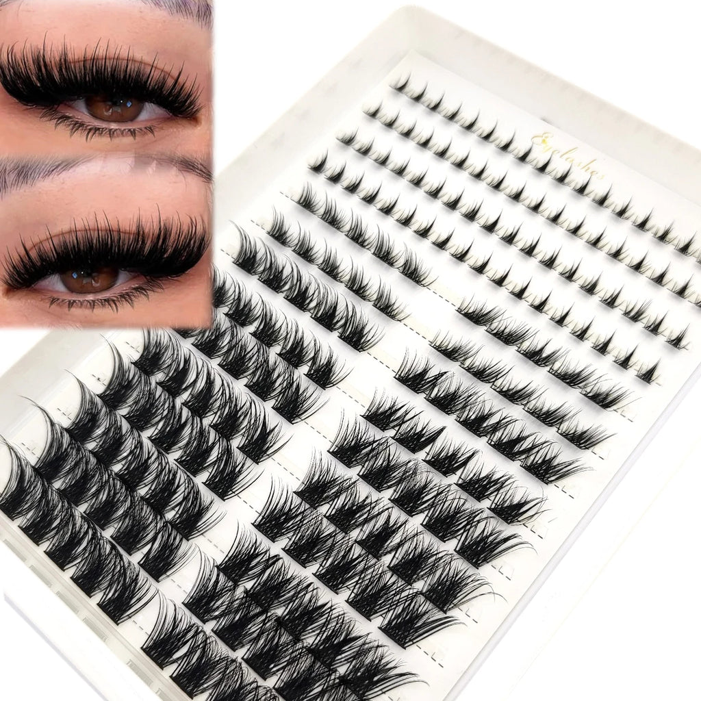 False Lash Bundle Makeup Eyelash Extension Kit Waterproof DIY Manga Lashes