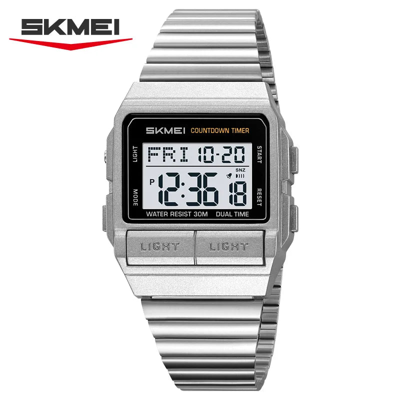 Unisex Digital Sports Watch Waterproof LED Night Light Luxury Reloj Hombre