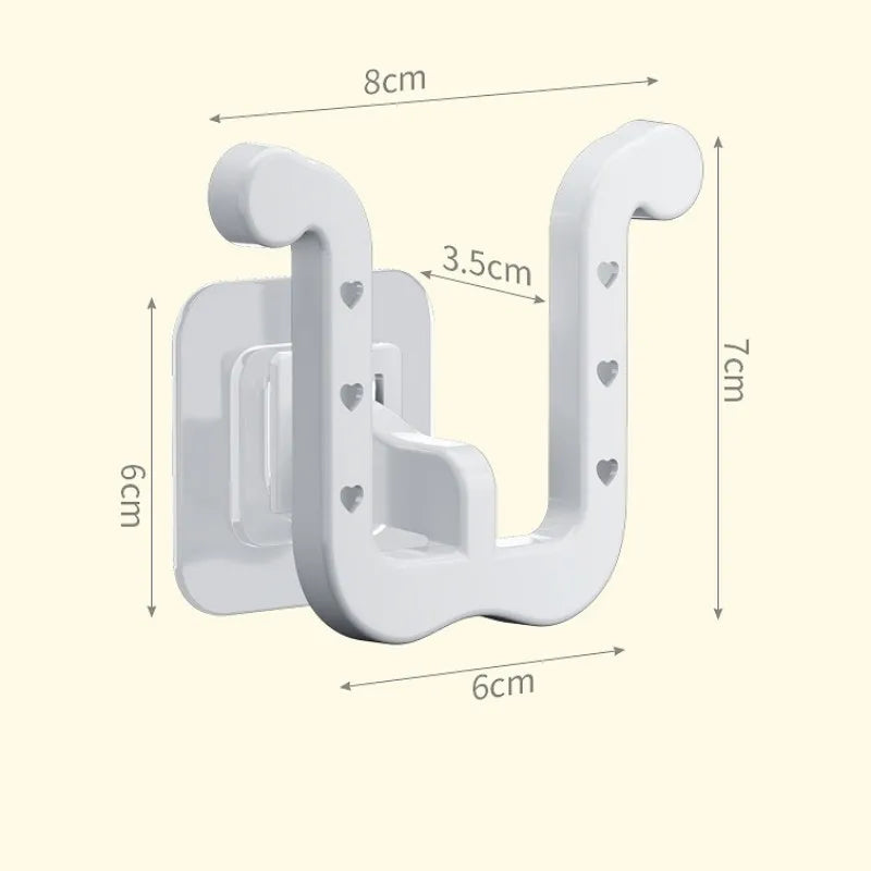 Wall-Mounted Slipper Rack 2/6 Pack Plastic Bathroom Shoe Organizer Storage