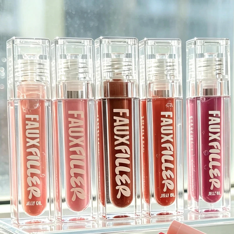 Hydrating Clear Lip Gloss with Lip Oil - Long-Lasting, Waterproof, High Shine