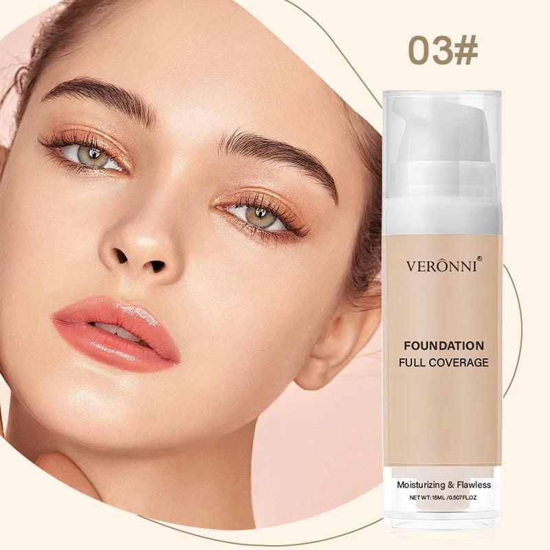 Buildable Full Coverage Liquid Foundation for Custom Skin Tones - Oil Control & Matte Finish