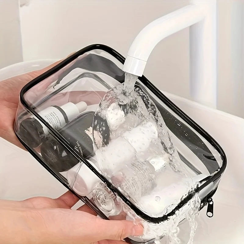 Large Capacity Travel Cosmetic Bag for Women - Easy Clean Toiletry Organizer