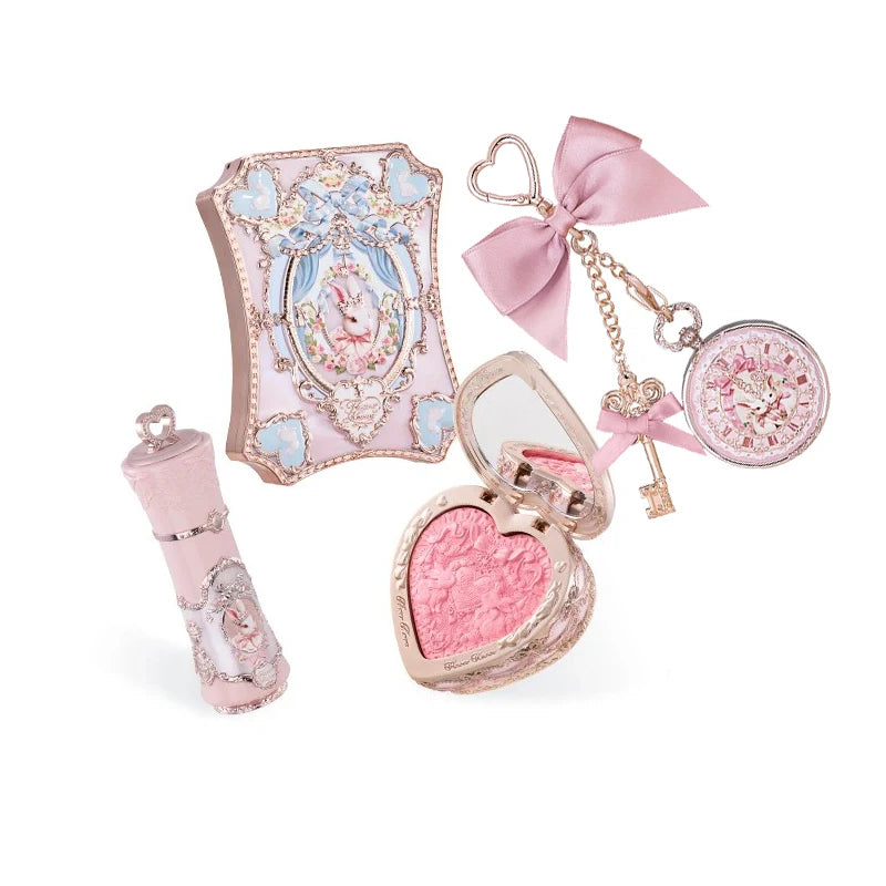 Makeup Gift Set with Eyeshadow Palette and Lipstick - Bunny Garden Collection