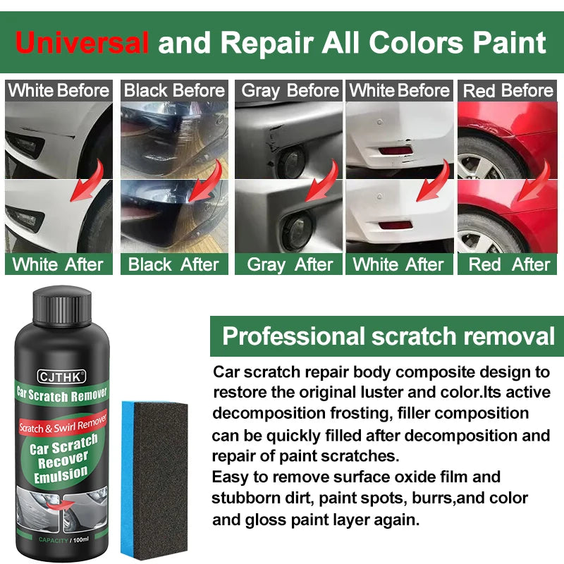Car Scratch Remover Paint Care Kit - Auto Swirl & Scratch Repair Polishing
