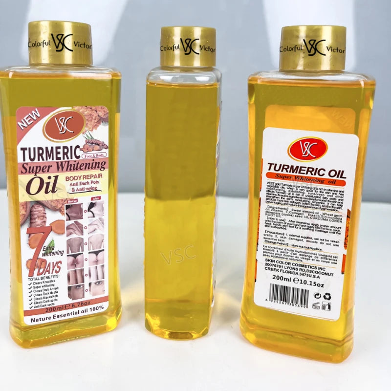 Multi-Functional Body Oil with Turmeric Vitamin C & Papaya - Moisturizing Massage Oil