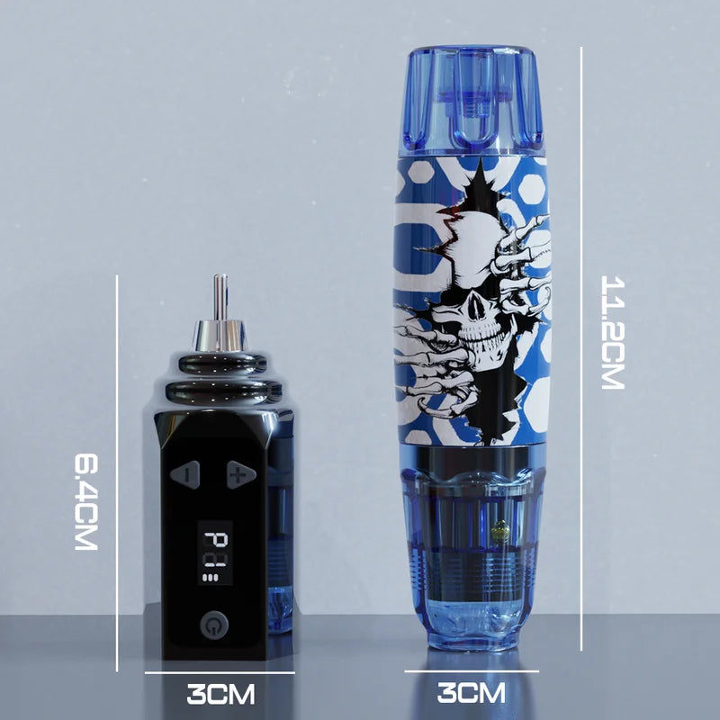 Wireless Tattoo Machine Kit with 1500mAh Power Supply, Needles & Ink - Complete Tattoo Kit for Beginners & Professionals