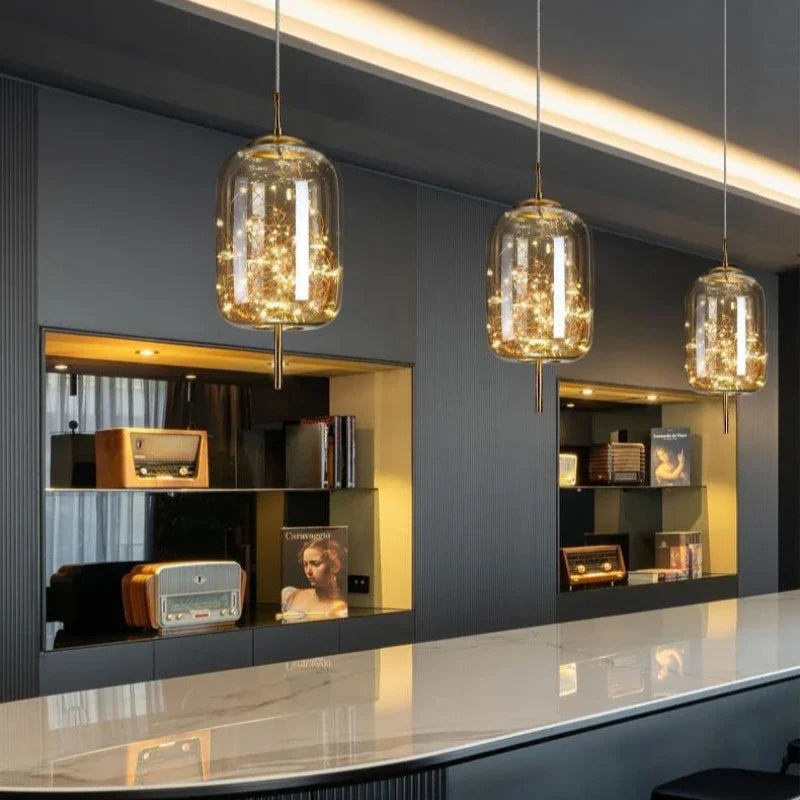 Luxury All-Day Sky Star LED Pendant Light Fixture for Restaurant Kitchen Bedroom