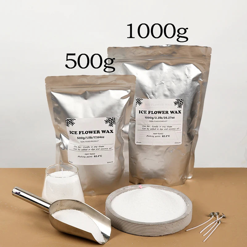 White Candle Wax for DIY Candle Making Supplies - 500g/1000g Snowflake & Landscape Sand