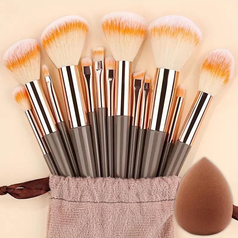 Makeup Brush Set 13 Pcs - Soft Fluffy Face & Eye Makeup Tools for Beauty