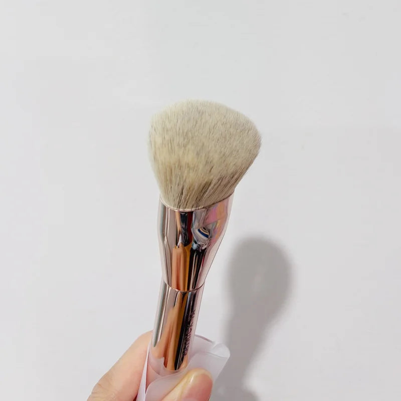 Dual Ended Foundation Brush - Flat & Dome Makeup Blending Tools