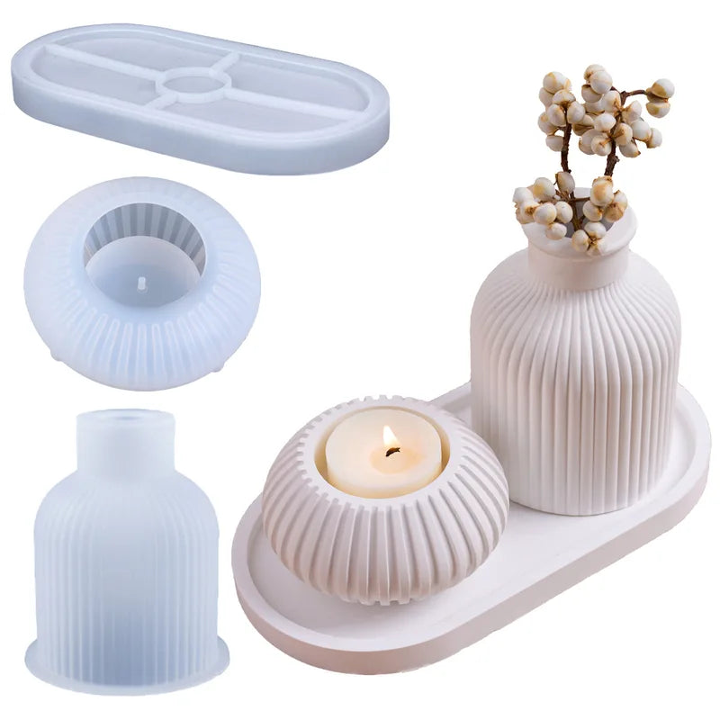 DIY Silicone Molds Set for Candle Making & Home Decor - Christmas Halloween