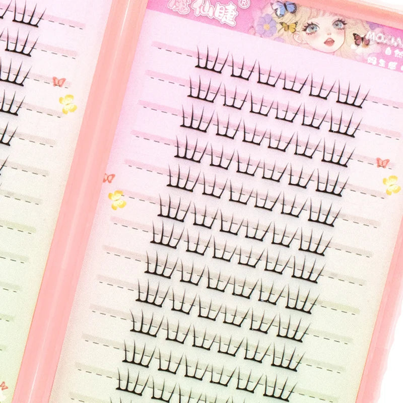False Eyelashes Flake Book Natural Wispy Style for Glamorous Eyes - Korean Look
