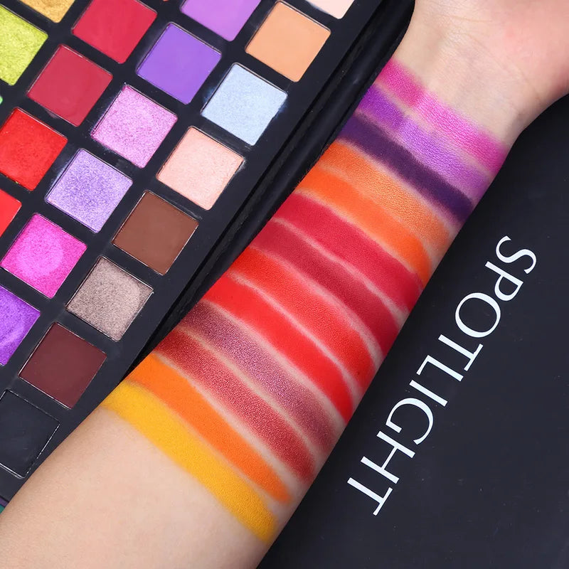 40-Color All-Purpose Eye Shadow Palette with Brush Set - Matte & Pearlescent Shades, Versatile Makeup for Any Occasion, Holiday Gift Idea