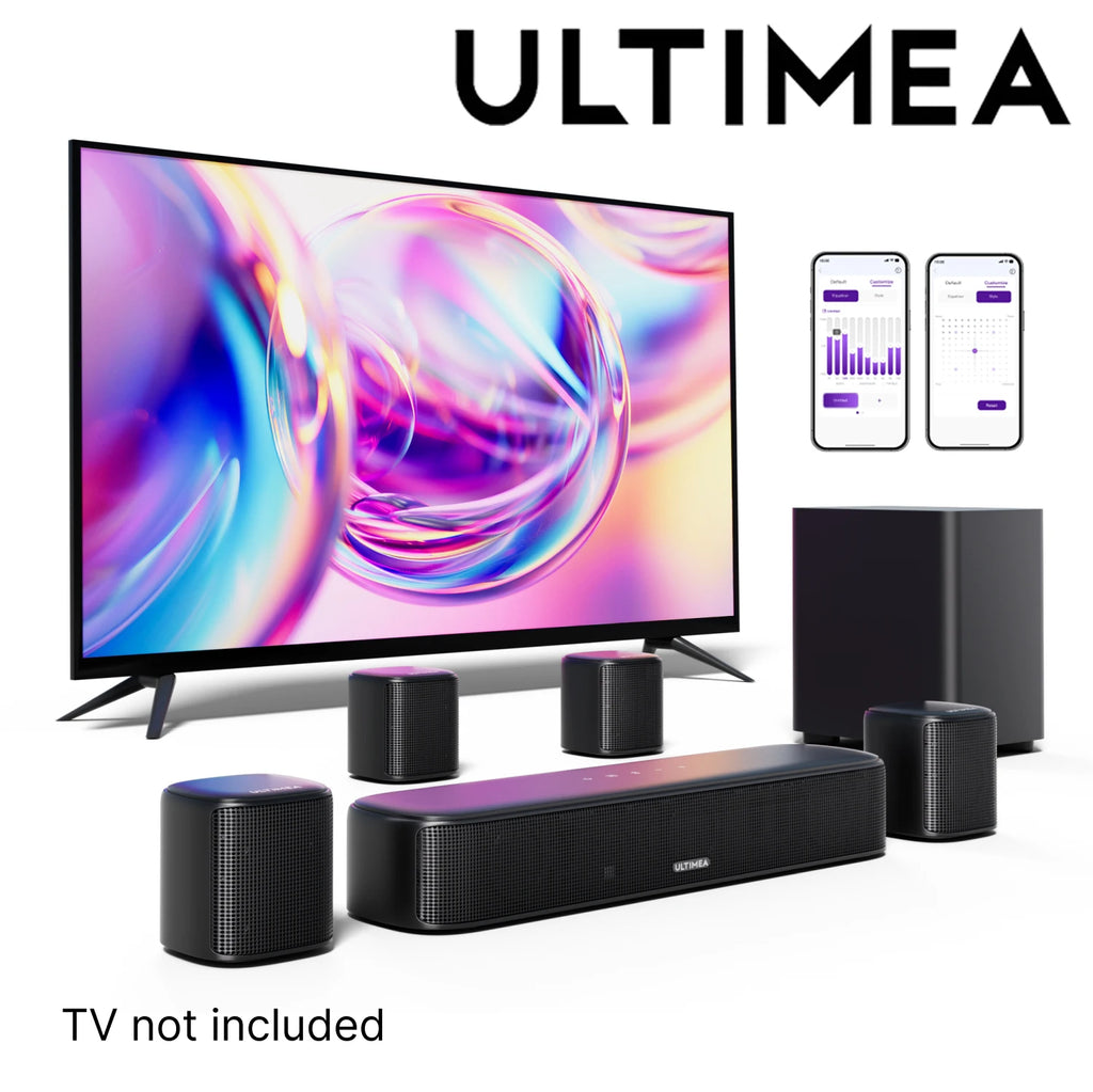 7.1 Channel TV Sound Bar System with Wireless Surround Speakers & App Control