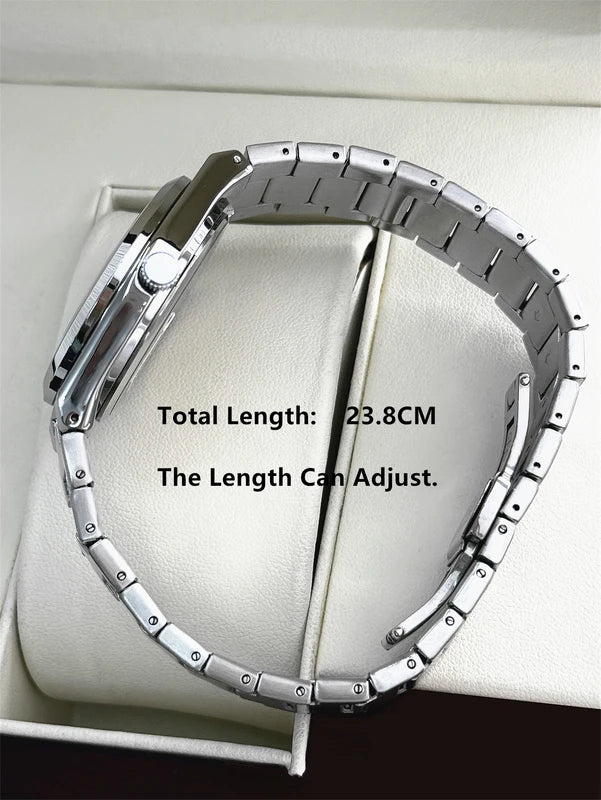 Luxury Quartz Men’s Waterproof Luminous Wristwatch with Stainless Steel Band