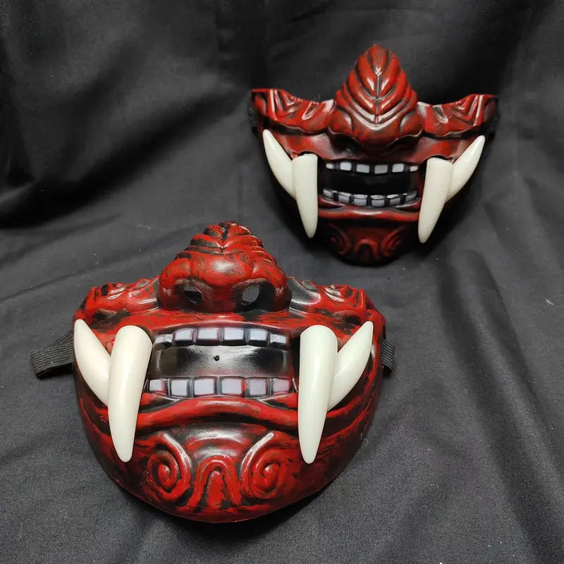 Japanese Samurai Ghost Devil Mask Halloween Role Play Prop Thick Plastic Mask