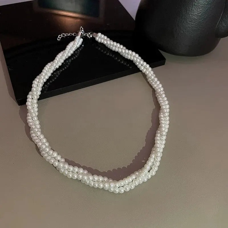 Elegant Baroque Pearl Necklace for Women - Wedding, Bridal, Party Jewelry