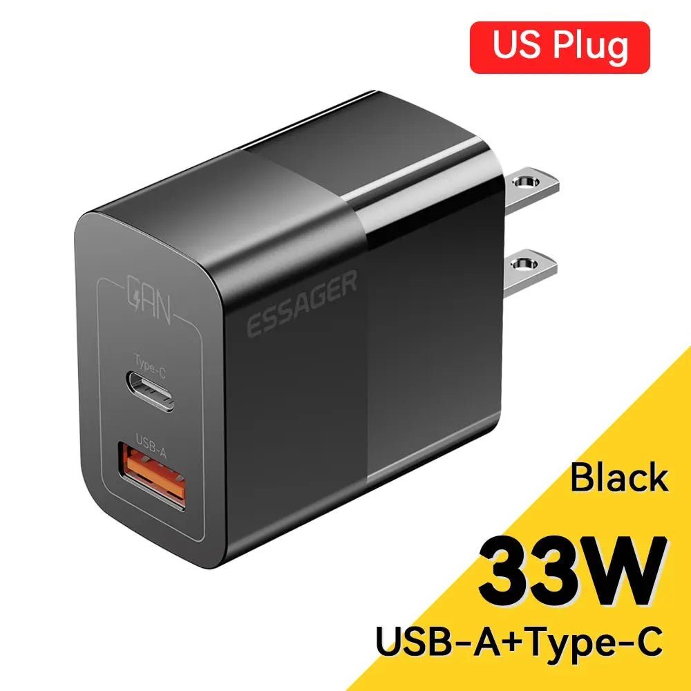 USB C Charger 33W GaN Fast Charging Power Adapter for iPhone, iPad, Samsung