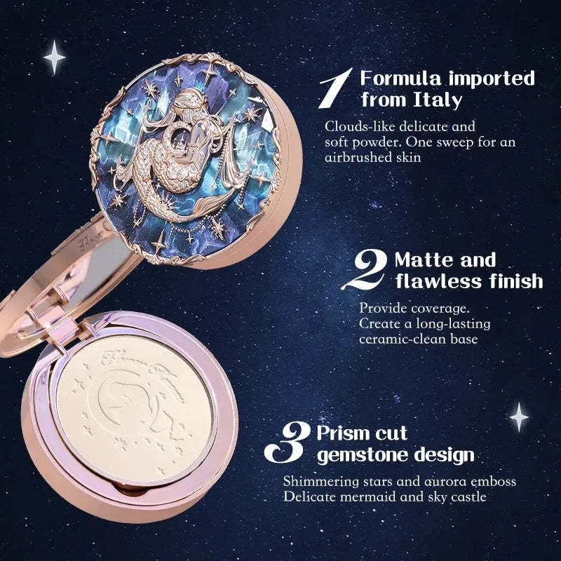 Long-Lasting Matte Compact Powder - Oil-Free, Waterproof & Shine Control Face Makeup