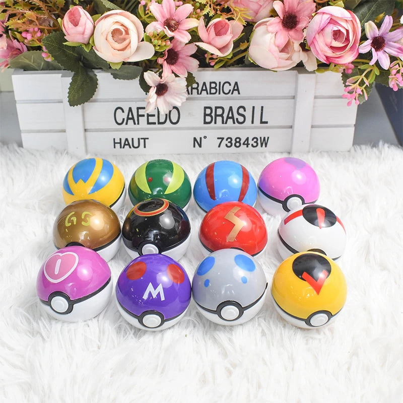 Pokemon Poke Ball Figurine Set - PVC Anime Action Collection Toys for Kids