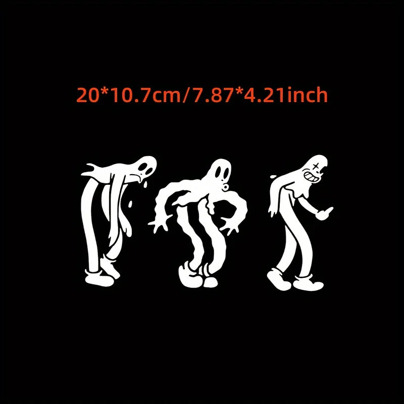 Dancing Ghost Car Sticker Vinyl Decal for Auto Window Bumper Waterproof Vehicle Decor