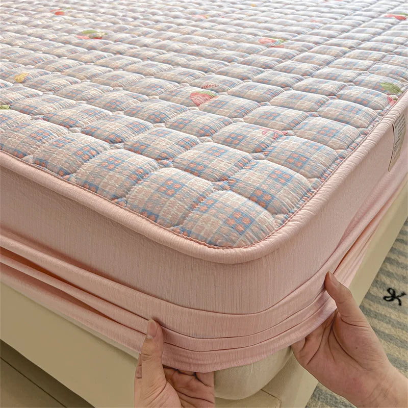 Waterproof Mattress Cover with Anti-Mite & Antibacterial Fitted Sheet - All Sizes & Colors
