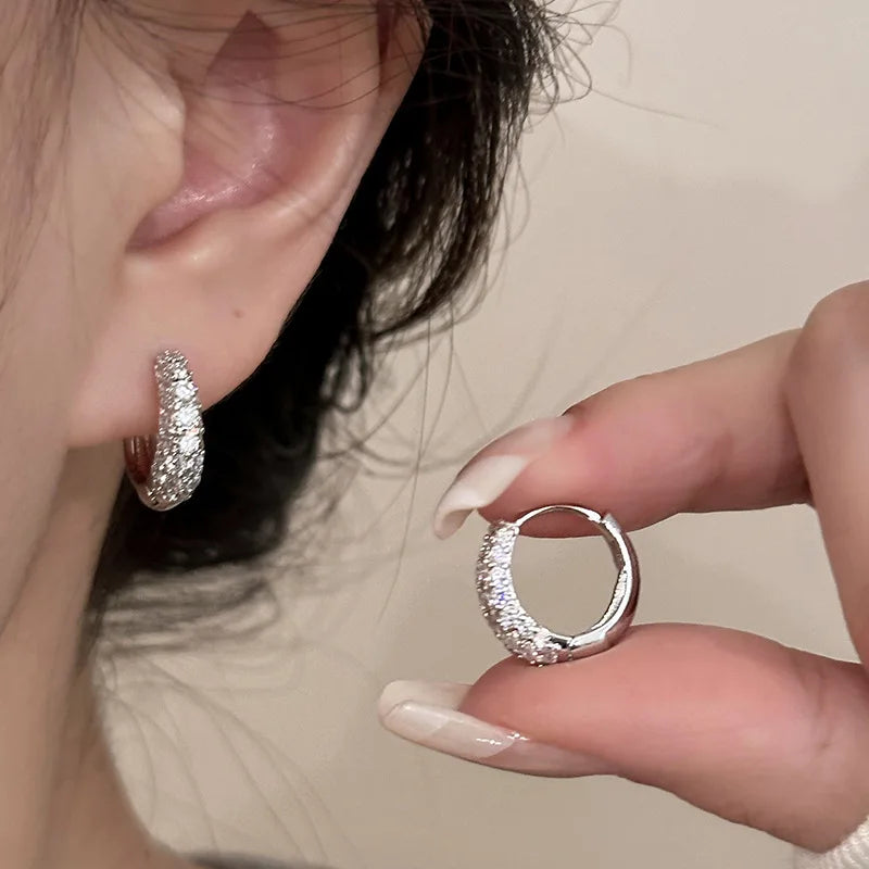 Sterling Silver Geometric Stud Earrings for Women - Versatile Jewelry Gift