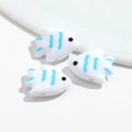 10pcs Colorful Acrylic Ocean Fish Spacer Beads for Jewelry Making & Crafts