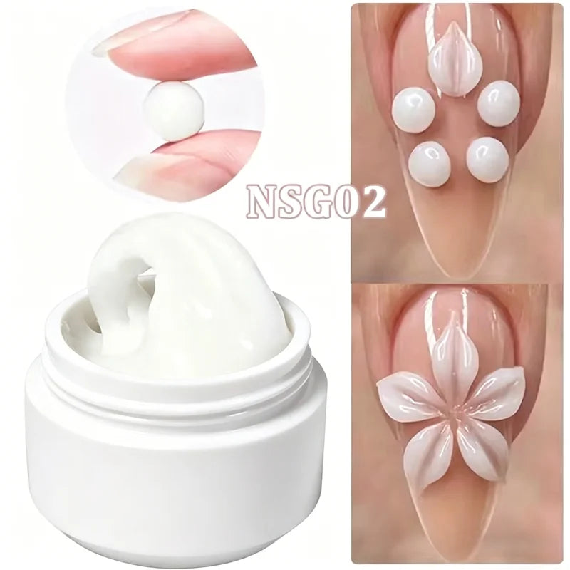 Non-Sticky Hand Extension Gel for Nail Art, 8ml Long-Lasting 3D Nail Shapes
