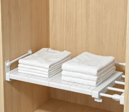 Expandable Multi-Layer Wardrobe and Kitchen Organizer with Punch-Free Mounting
