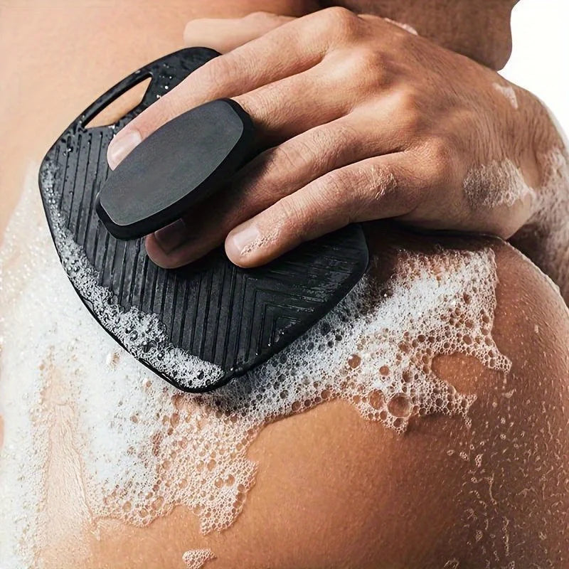 Oval Silicone Shower Brush for Gentle Exfoliation, Easy to Clean & Rinse