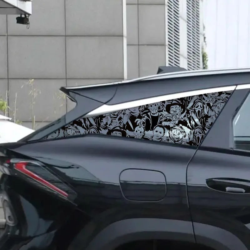 Halloween Horror Character Car Sticker UV Waterproof Window Decal for SUV & Sedan - Atmosphere Decoration