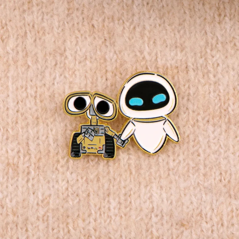 Cute Cartoon Robot Enamel Pin Brooch for Coat, Women's Jewelry Gift