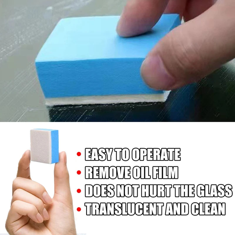 Car Glass Oil Film Cleaning Sponge Wiper - Multi-Color Felt & Foam Glass Cleaner