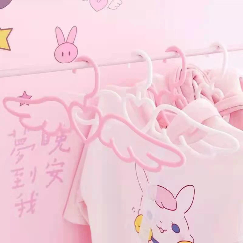 Pink Space Saving Clothes Hangers Set - Non-Slip Durable Wardrobe Organizer