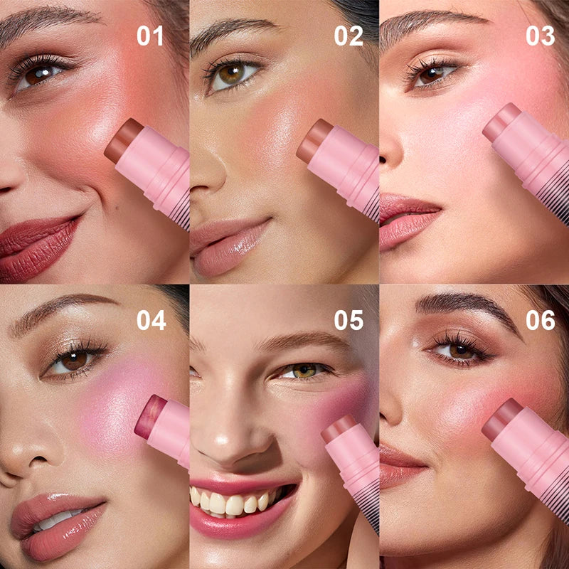 Multi-Purpose Blush and Contour Stick Duo for Face Makeup - All Colors