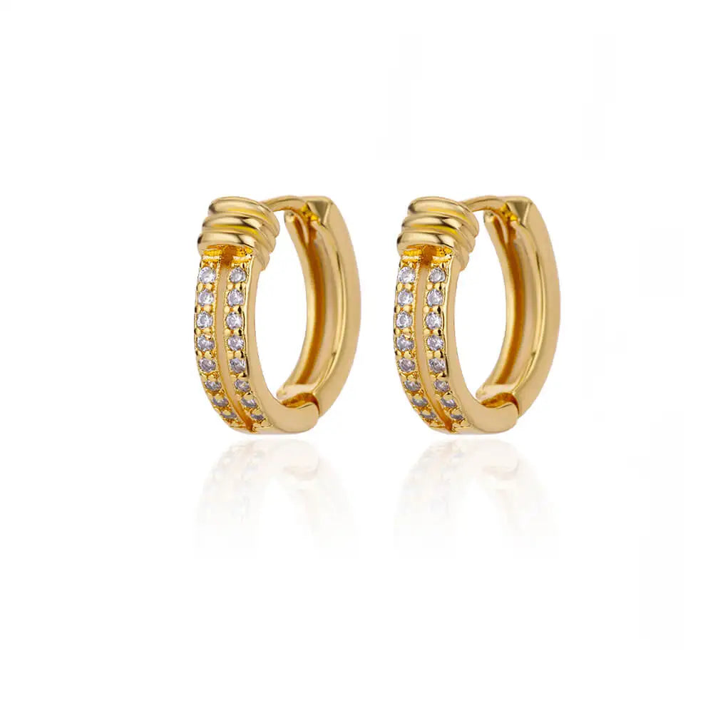 Hoop Earrings for Women Cubic Zirconia Luxury Gold & Silver Jewelry